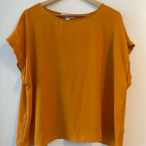 Forever 21 Mustard Orange Slik Top Plus Size 2x - Picture 1 of 3